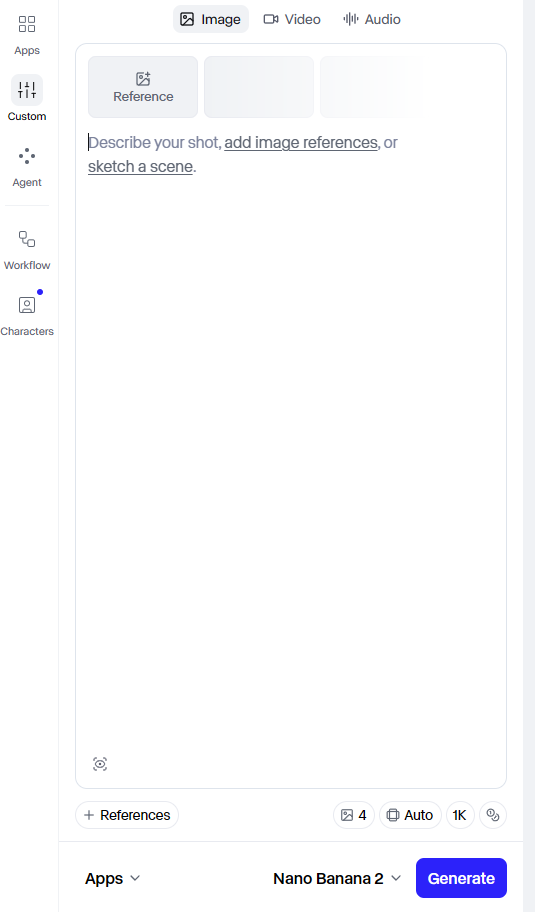 Runway text-to-video generation interface with prompt editor and video generation settings